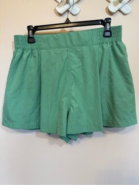 Free People Green Elastic Waist Athletic Shorts